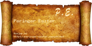 Peringer Eszter névjegykártya