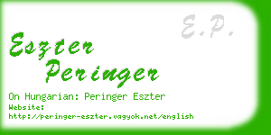 eszter peringer business card